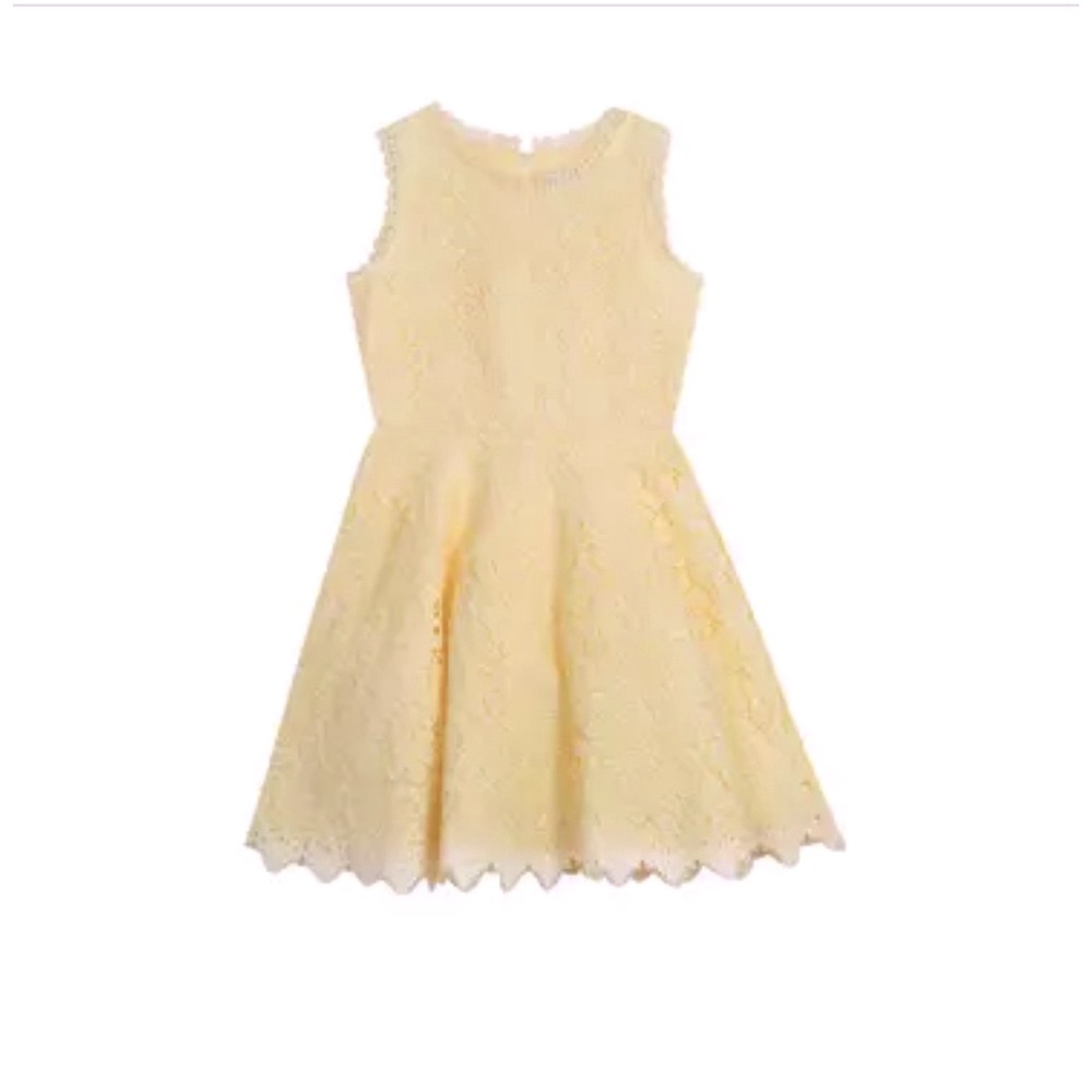 Rare Editions toddler girl Crochet Lace yellow Dress, 3T